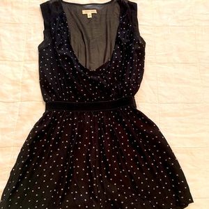 Black romper, sheer back, velvet waistband